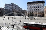 View of the Republic Square from the terrace of the National theater.Pogled na Trg republike sa terase Narodog pozorista