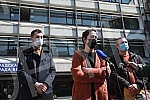 In front of the City administration, a press conference was held by the representatives of the initiative Let's Not Drown Belgrade (Ne davimo Beograd) on the occasion of submitting objections to the plan for the construction of a business-residential