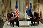 The President of the Republic of Serbia, Aleksandar Vucic, met with the US Deputy Assistant Secretary of State, Gabriel Escobar, at Villa Mir.Predsednik Republike Srbije Aleksandar Vucic sastao se sa zamenikom pomocnika americkog drzavnog sekretara