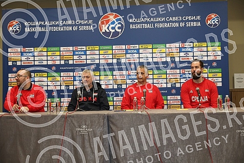 Gathering of the Serbian national team due to the qualifying cycle for going to Eurobasket 2021 and a press conference of selectors Igor Kokoskov at the Crowne Plaza Hotel.Okupljanje muske reprezentacija Srbije zbog kvalifikacionog ciklusa za odlaza