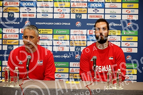 Gathering of the Serbian national team due to the qualifying cycle for going to Eurobasket 2021 and a press conference of selectors Igor Kokoskov at the Crowne Plaza Hotel.Okupljanje muske reprezentacija Srbije zbog kvalifikacionog ciklusa za odlaza