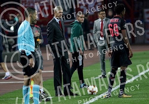 3rd round of UEFA Europa League match between FK Crvena zvezda and FC Arsenal held on stadium 