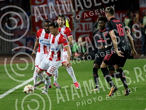 3rd round of UEFA Europa League match between FK Crvena zvezda and FC Arsenal held on stadium 