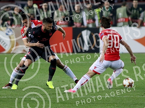 3rd round of UEFA Europa League match between FK Crvena zvezda and FC Arsenal held on stadium 