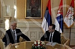 The president of the Assembly of Serbia Ivica Dacic met with the president of the National assembly of the Republika Srpska Nedeljko Cubrilovic in the House of the National assembly.Predsednik Skupstine Srbije Ivica Dacic sastao sa predsednikom Nar