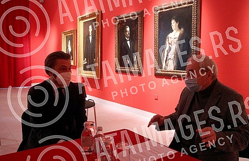 In the gallery of SANU, a press conference was held on the occasion of the opening of the exhibition of paintings by academician Vlaho Bukovac entitled 