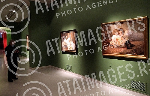 In the gallery of SANU, a press conference was held on the occasion of the opening of the exhibition of paintings by academician Vlaho Bukovac entitled 