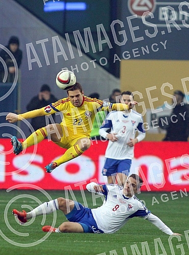 Kvalifikacije za Prvenstvo Evrope 2016 izmedju Rumunije i Farskih ostrva odigrano u Rumuniji (Romania - Faroe Islands European qualifiersmen's football).