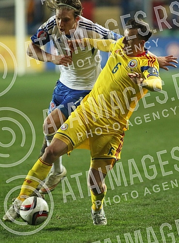 Kvalifikacije za Prvenstvo Evrope 2016 izmedju Rumunije i Farskih ostrva odigrano u Rumuniji (Romania - Faroe Islands European qualifiersmen's football).