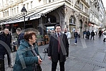 In Knez Mihailova Street, near the Russian Tsar restaurant, a press conference was held by the president of the movement 