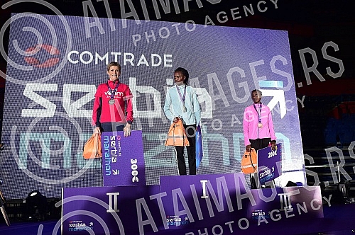 First Comtrade Serbia Marathon in front of the Stark Arena organized by the Athletic Federation of Serbia under the auspices of the City of Belgrade. Prvi omtrade Serbia Marathona ispred Stark arene u organizaciji Atletskog saveza Srbije pod pokrovi