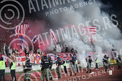 The match of the 9th round of the Mozzart Bet Super League of Serbia, the 168th biggest derby between FK Partizan and FK Crvena Zvezda was played at the FK Partizan Stadium.Utakmica 9. kola Mozzart Bet Super lige Srbije, 168. veciti derbi izmedju F