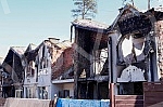 Destroyed and burned houses in the village of Horenka, located in the Bucan district, Kyiv region.Razrusene i spaljene kuce u selu Horenka koje se nalazi u Bucanskom okrugu, Kijevskoj oblasti. 