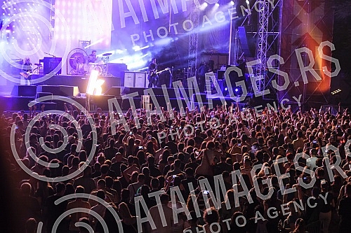 Concert of American rock band The Killers held on zero day of EXIT 2017.Koncert americkog rok benda The Killers nultog dana EXIT-a 2017. 