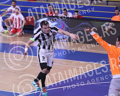 The match of the 14th round of the Handball Super League of Serbia between RC Red Star and RC Partizan.Utakmica 14. kola Rukometne super lige Srbije izmedju RK Crvena zvezda i RK Partizan.