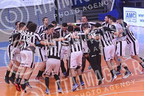 The match of the 14th round of the Handball Super League of Serbia between RC Red Star and RC Partizan.Utakmica 14. kola Rukometne super lige Srbije izmedju RK Crvena zvezda i RK Partizan.