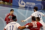 The first qualifying match for the Mens EHF EURO 2022 between Serbia and France. Prva utakmica kvalifikacija za EHF Evropsko prvenstvo 2022 . izmedju Srbije i Francuske 