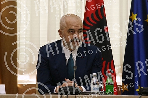 The President of the Republic of Serbia, Aleksandar Vucic, met at the Palace of Serbia with the Prime Minister of the Republic of Albania, Edi Rama, and the Deputy Prime Minister of Northern Macedonia in charge of European Affairs, Nikola Dimitrov, w