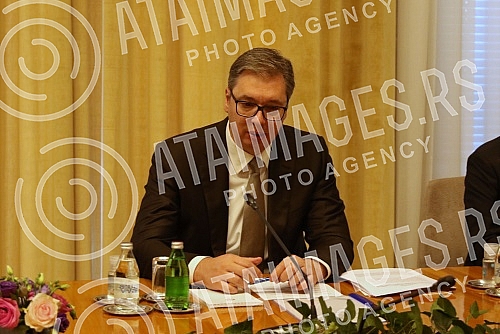 The President of the Republic of Serbia, Aleksandar Vucic, the Prime Minister of the Republic of Albania, Edi Rama, and the Deputy Prime Minister of Northern Macedonia in charge of European Affairs, Nikola Dimitrov, met with representatives of the At