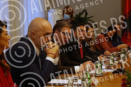 The President of the Republic of Serbia, Aleksandar Vucic, the Prime Minister of the Republic of Albania, Edi Rama, and the Deputy Prime Minister of Northern Macedonia in charge of European Affairs, Nikola Dimitrov, met with representatives of the At