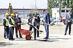 Laying the foundation stone for the construction of the Tower of Belgrade, within the project 