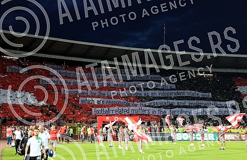UEFA Champions League qualification match between FK Crvena Zvezda (Serbia) and FC Ludogorets (Bulgaria) played at Rajko Mitic stadium.  Utakmica kvalifikacija za Ligu Sampiona izmedju FK Crvena Zvezda i FK Ludogorec odigrana na stadionu Rajko Mitic