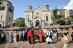 Today, the City of Belgrade celebrates its glory, the Ascension of the Lord - Savior's Day, and on that occasion, this year the Savior's Day liturgy passed through the central city streets and reached the plateau in front of the Temple of St. Sava, w