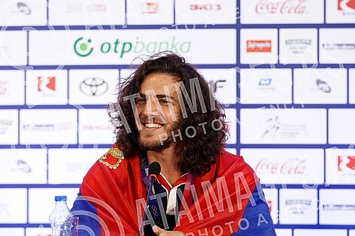 The representative of Serbia in wrestling, Zurab Datunashvili, the winner of the bronze Olympic medal at the Games in Tokyo, arrived in Serbia and on that occasion, a press conference was held at the Nikola Tesla Airport.Reprezentativac Srbije u rv