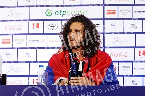 The representative of Serbia in wrestling, Zurab Datunashvili, the winner of the bronze Olympic medal at the Games in Tokyo, arrived in Serbia and on that occasion, a press conference was held at the Nikola Tesla Airport.Reprezentativac Srbije u rv