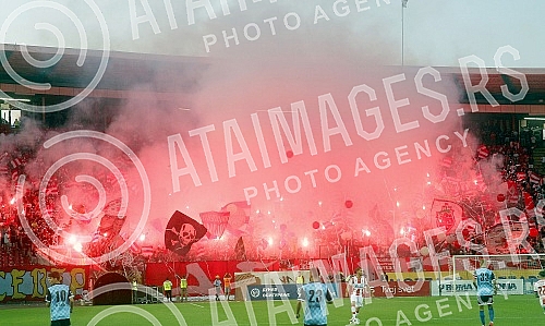 The match of the fourth round of the Linglong Tire Super League of Serbia between FK Crvena zvezda and FK Napredak was played at the Rajko Mitic Stadium. Utakmica cetvrtog kola Linglong Tire Super liga Srbije izmedju FK Crvena zvezda i FK Napredak 