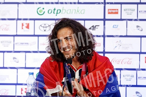 The representative of Serbia in wrestling, Zurab Datunashvili, the winner of the bronze Olympic medal at the Games in Tokyo, arrived in Serbia and on that occasion, a press conference was held at the Nikola Tesla Airport.Reprezentativac Srbije u rv