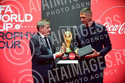 On its way through numerous countries of the world, the FIFA World Cupâ¢ Trophy Tour by Coca-Cola is staying in Belgrade, and on that occasion a press conference was organized in the BelExpo center with the presence of world and domestic football le