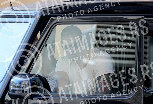 German basketball player Maik Zirbes visiting Belgrade (in front of hotel Square nine).Nemacki kosarkas Majk Cirbes (Maik Zirbes) u poseti Beogradu (ispred hotela Square nine).