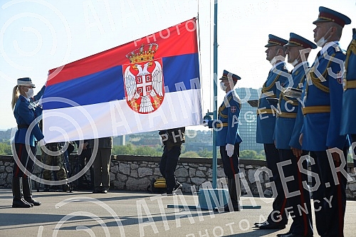 The two-day celebration of the Day of Victory over Fascism in the Second World War - May 9, began with the firing of honorary platoons of the Serbian Army from the Sava Terrace on Kalemegdan.Dvodnevno obelezavanja Dana pobede nad fasizmom u Drugom 