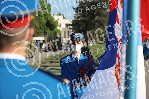 The two-day celebration of the Day of Victory over Fascism in the Second World War - May 9, began with the firing of honorary platoons of the Serbian Army from the Sava Terrace on Kalemegdan.Dvodnevno obelezavanja Dana pobede nad fasizmom u Drugom 