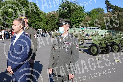 The two-day celebration of the Day of Victory over Fascism in the Second World War - May 9, began with the firing of honorary platoons of the Serbian Army from the Sava Terrace on Kalemegdan.Dvodnevno obelezavanja Dana pobede nad fasizmom u Drugom 