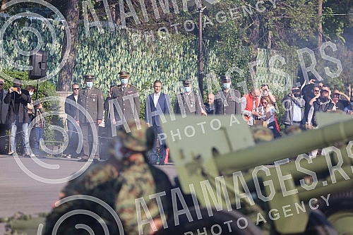 The two-day celebration of the Day of Victory over Fascism in the Second World War - May 9, began with the firing of honorary platoons of the Serbian Army from the Sava Terrace on Kalemegdan.Dvodnevno obelezavanja Dana pobede nad fasizmom u Drugom 