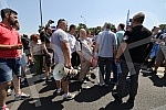 Workers of Kragujevac's Fiat blocked the highway near the Sava Center in Belgrade, as they announced because even after several rounds of negotiations they did not reach a solution with the Government of Serbia and the company on guarantees that ther