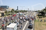 Workers of Kragujevac's Fiat blocked the highway near the Sava Center in Belgrade, as they announced because even after several rounds of negotiations they did not reach a solution with the Government of Serbia and the company on guarantees that ther