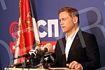 Deputy Chairman of the Freedom and Justice Party Borko Stefanovic at a press conference on the Kokez case.Zamenik predsednika Stranke slobode i pravde Borko Stefanovic na konfereciji za stampu o slucaju 