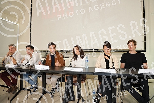 The press conference regarding the announcement of the broadcast of the TV series 