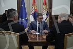 In the Presidency of Serbia, a meeting was held between President Aleksandar Vucic and the rapporteur of the European Parliament for Serbia, Vladimir Bilcik, and a member of the Delegation of the European Parliament's Committee for Stabilization and 