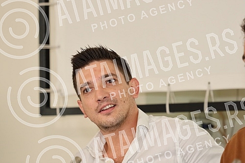 The press conference regarding the announcement of the broadcast of the TV series 