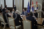 In the Presidency of Serbia, a meeting was held between President Aleksandar Vucic and the rapporteur of the European Parliament for Serbia, Vladimir Bilcik, and a member of the Delegation of the European Parliament's Committee for Stabilization and 