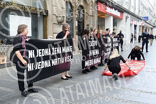 Autonomous Women's Center and Women in Black from Belgrade, in cooperation with member organizations of the Women Against Violence Network, organized a street action 