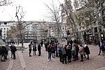 Supporters of the Serbian People's Party in front of the Kombank Hall, where the solemn session of the Main Board of the Serbian People's Party is being held.Pristalice Srpske narodne partije ispred Kombank dvorane gde se odrzava  svecane sednica G