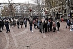 Supporters of the Serbian People's Party in front of the Kombank Hall, where the solemn session of the Main Board of the Serbian People's Party is being held.Pristalice Srpske narodne partije ispred Kombank dvorane gde se odrzava  svecane sednica G