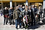 Marking the 23rd anniversary of the NATO bombing of FR Yugoslavia in 1999 - commemoration of soldiers from the territory of the Raska administrative district near the monument and fountain on Jovan Saric Square in front of the City Administration of 