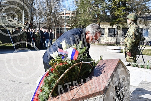 Marking the 23rd anniversary of the NATO bombing of SR Yugoslavia in 1999 in Kraljevo -  Barracks Jovo Kursula - 252 OMB commemoration of the heroes of the brigade who fell in the war in 1999. Obelezavanje 23 godine od NATO bombardovanja SR Jugosla