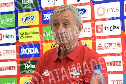 Press conference of the men's A national team of Serbia before the match of the 6th round of group A in the qualifiers for going to the World Cup 2023, which our national team will play on Sunday, July 3 in the low Cair hall against Belgium.Konfere